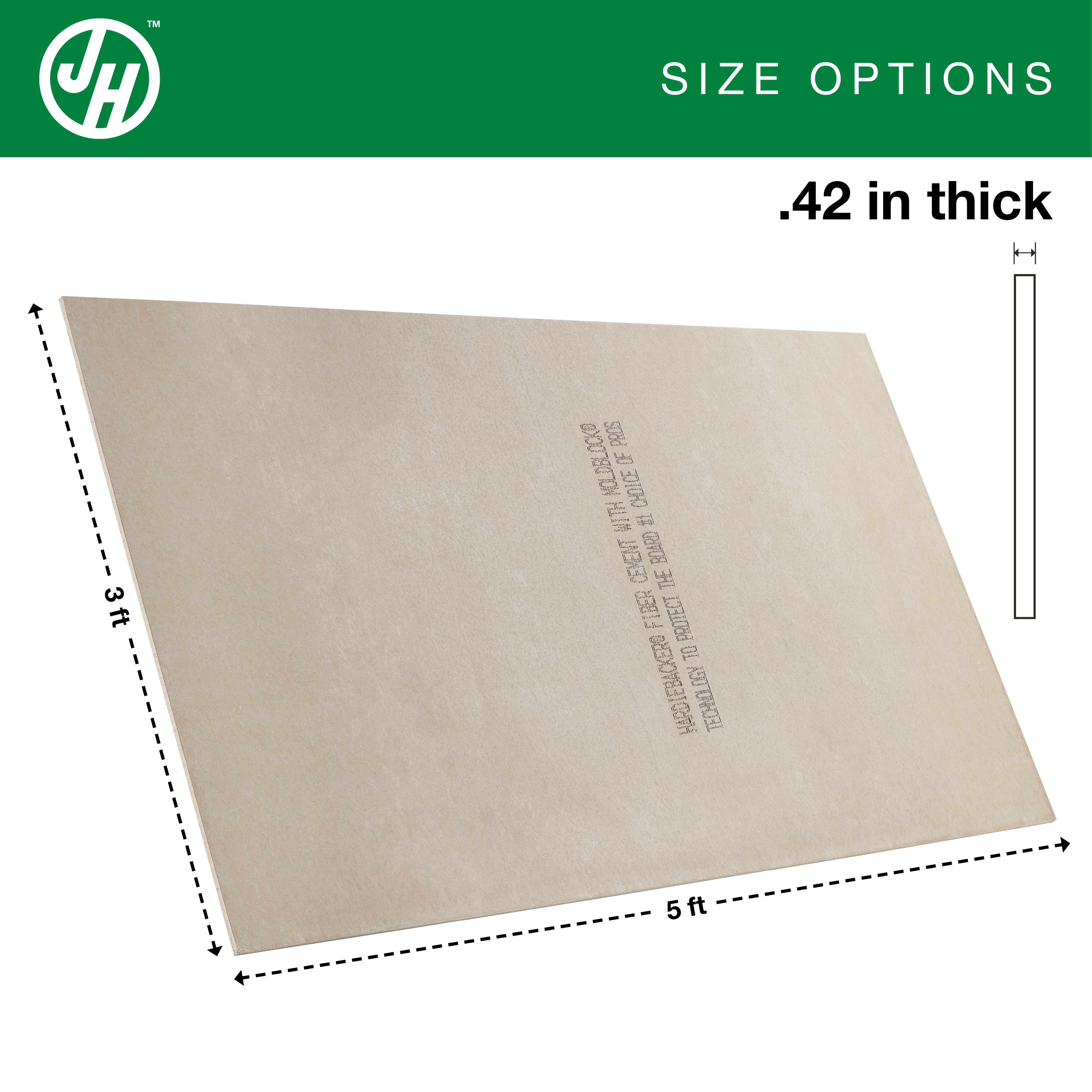 Hardie Backer 1/4 in. x 3 ft. x 5 ft. Cement Backer Board